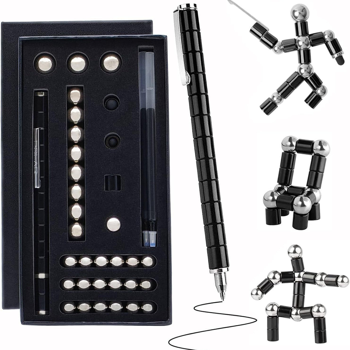 Magnetic Metal Fidget Pen-Deformable Stress Multifunctional Various of Shapes