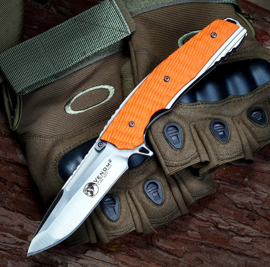 Venom Viper S35VN Tactical Folding Knife – Precision CNC Blade, G10 Handle, Anti-Slip Grip