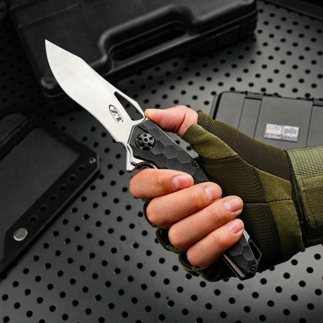 HexGrip G10 Folding Knife – 5Cr Stainless Steel EDC Flipper | Outdoor, Camping & Everyday Carry