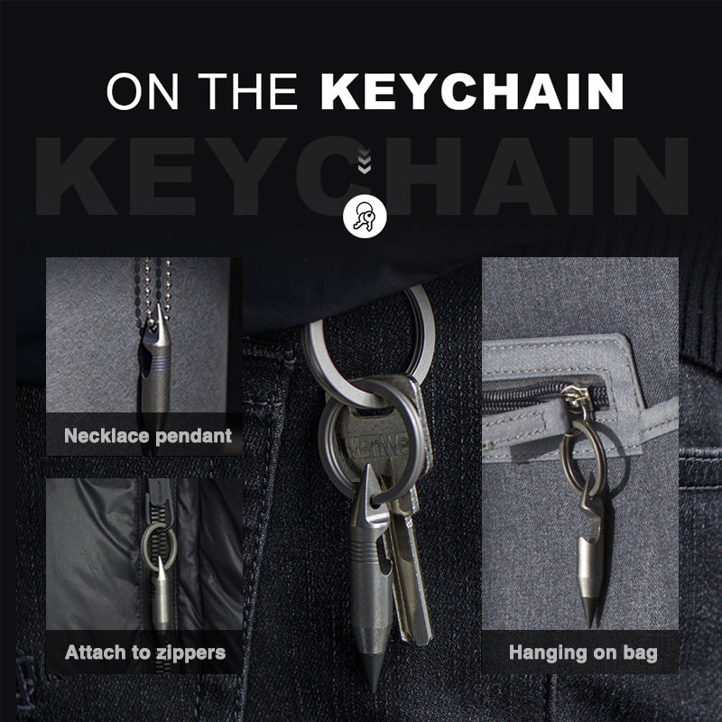 The Wolf Fang1.0: Titanium EDC Keychain Multitool