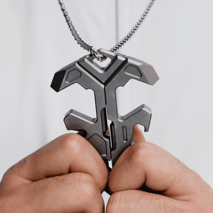 V-Stand: Titanium Multi-Tool Phone Stand for EDC