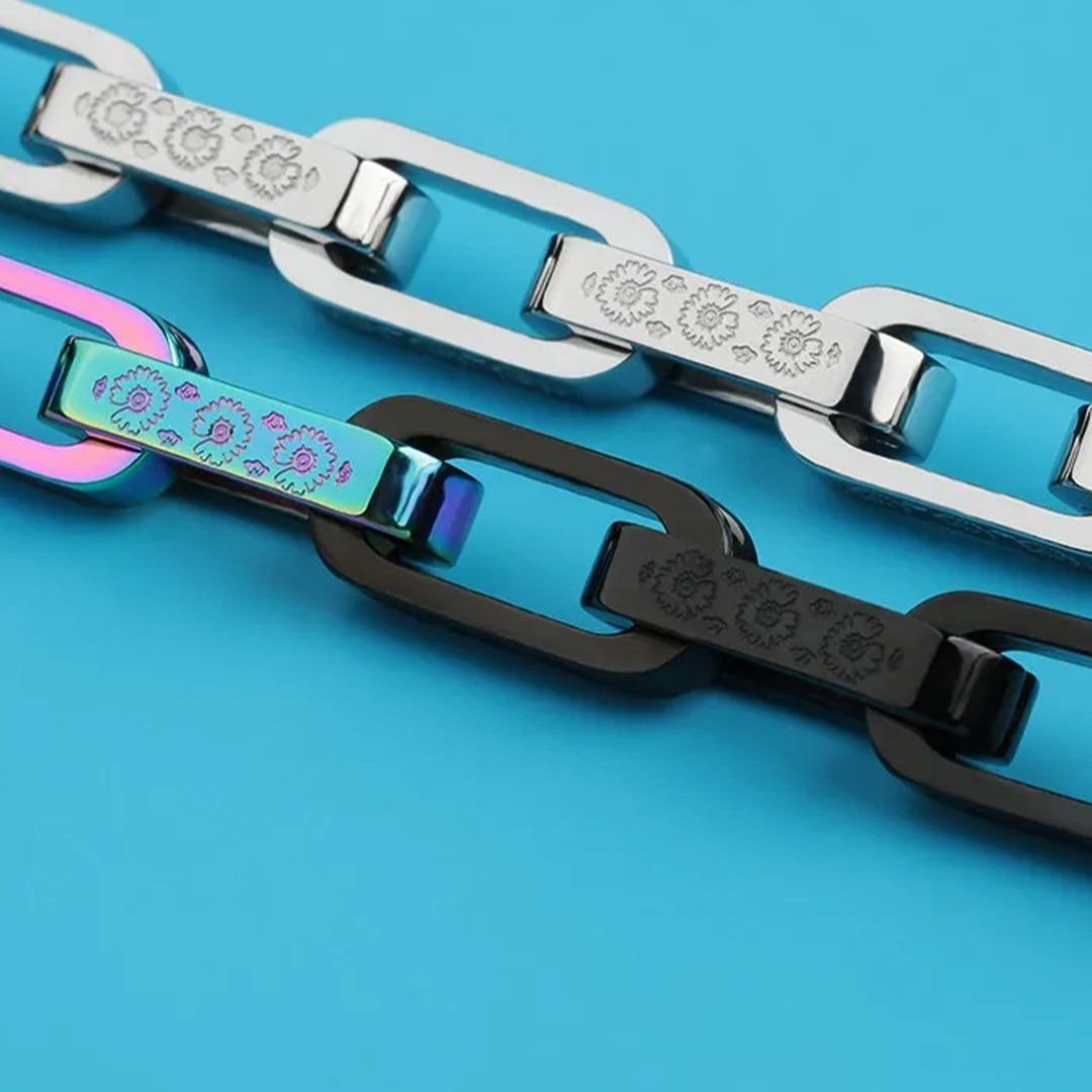 FloraLink Chains - Unisex Modern Titan Link Bracelet