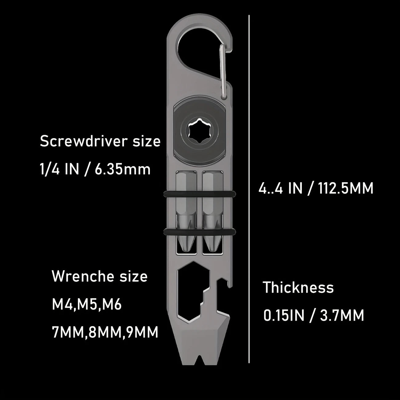 Titanium Falcon EDC Multi-Tool – Ultra-Light Ratchet Pry Bar & Dual Bits
