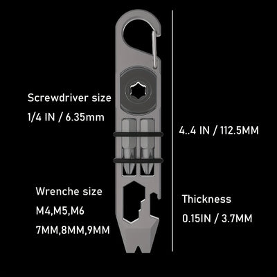 Titanium Falcon EDC Multi-Tool – Ultra-Light Ratchet Pry Bar & Dual Bits