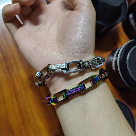 FloraLink Chains - Unisex Modern Titan Link Bracelet