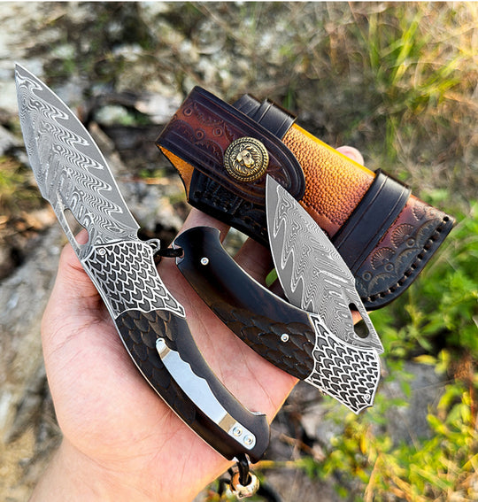SaharaRaptor – Japanese Damascus Steel Knife