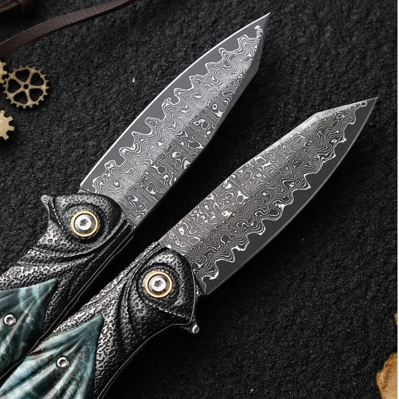 Peacock Forge – VG10 Damascus Pocket Knife