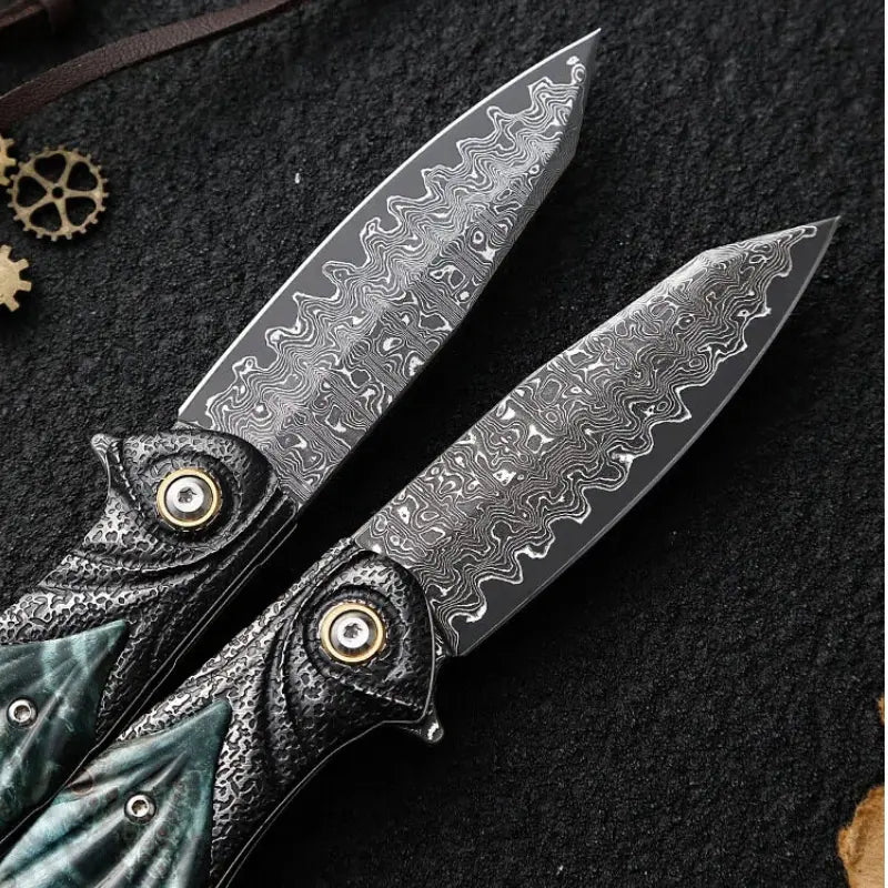Peacock Forge – VG10 Damascus Pocket Knife