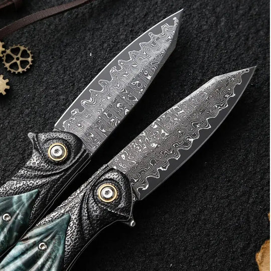 Peacock Forge – VG10 Damascus Pocket Knife