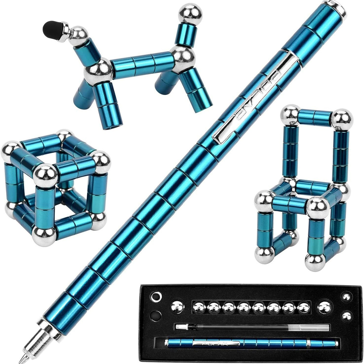 Magnetic Metal Fidget Pen-Deformable Stress Multifunctional Various of Shapes