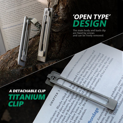 The BookBond Pen: Titanium Multitool Bookmark