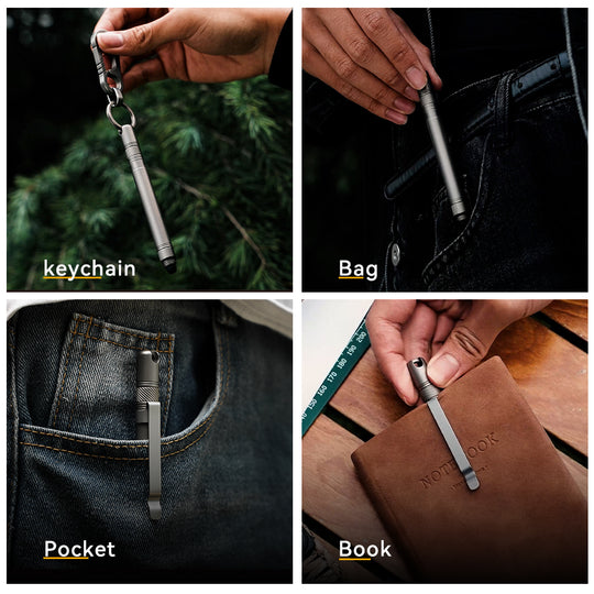 The OmniPen: Titanium Pocket Tool with 5 Smart Functions