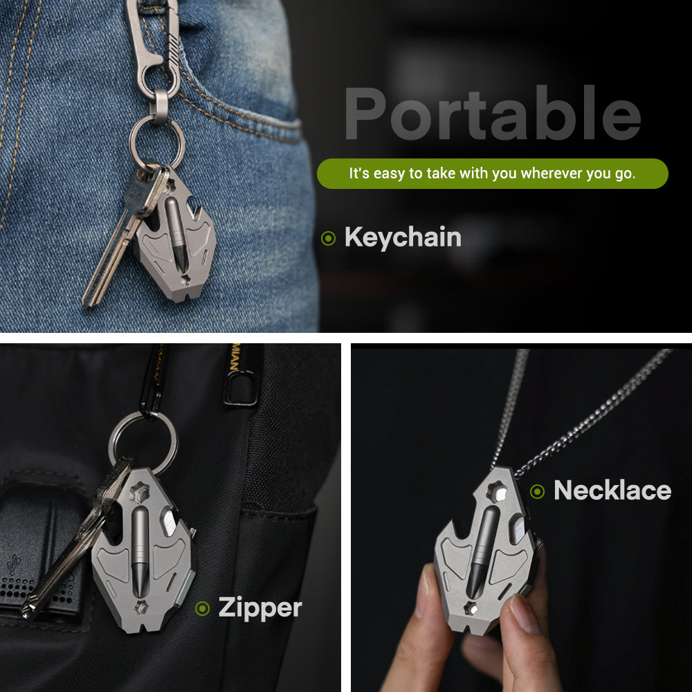 The Flounder 3.0 - Titanium EDC All-in-One Pendant