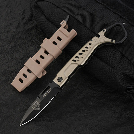 Ghost Reaver: N690 Tactical Folding Knife with Finger Ring