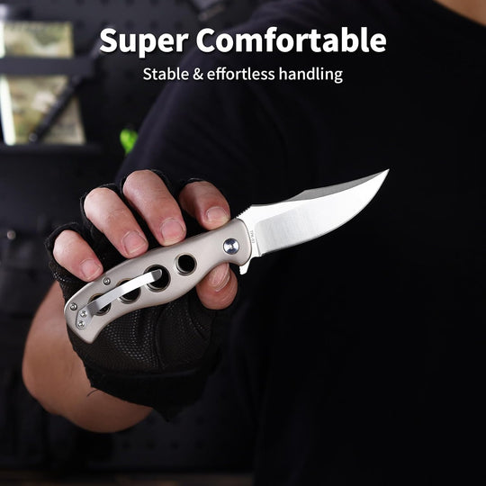 Eclipse Fold - Titanium Handle EDC Small Pocket Knife