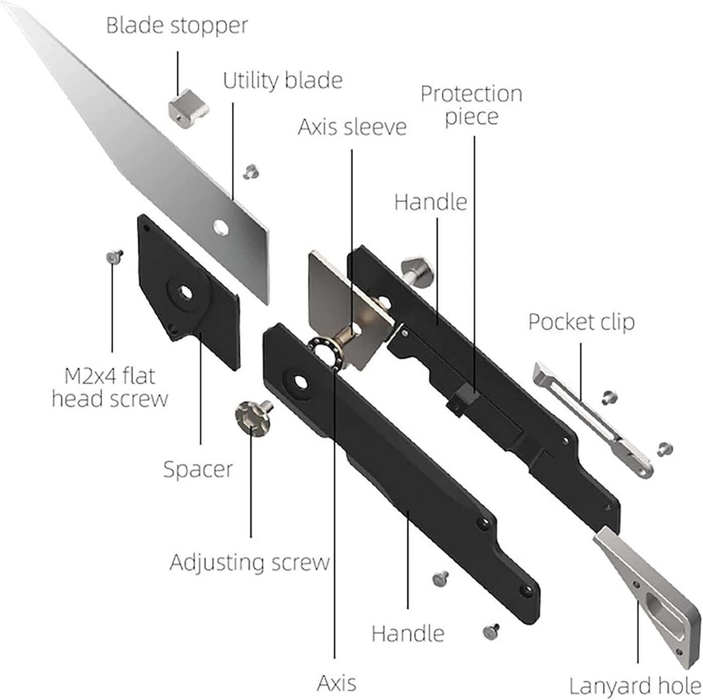 The Crow: Stainless steel EDC Folding Pocket Utility Knife