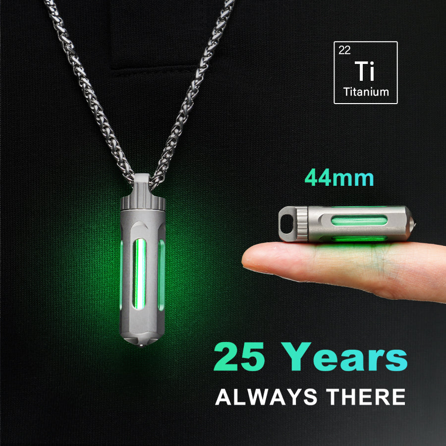 NoxTi Tritium Keychain — Halloween Limited Edition | Exclusive Halloween Pattern & Orange Glow