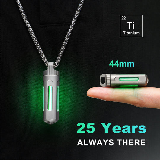 NoxTi Tritium Keychain — Halloween Limited Edition | Exclusive Halloween Pattern & Orange Glow