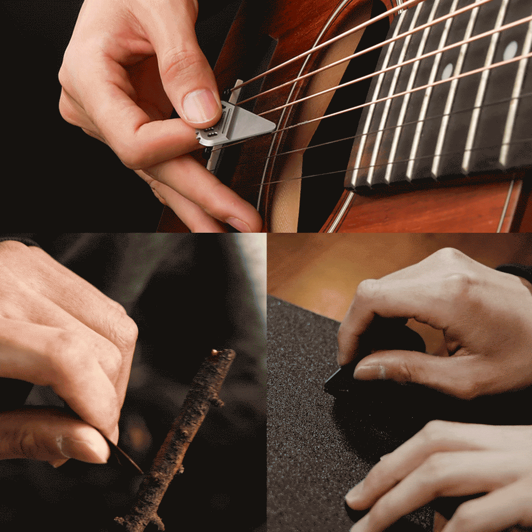 ResoTi | Titanium Guitar Pick with Sweat-Activated Grip