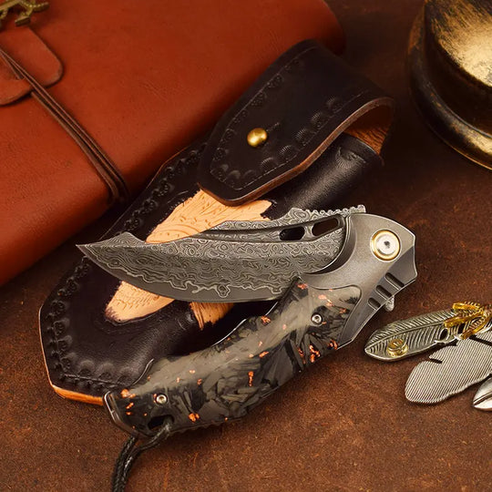 Eclipse Edge - VG10 Damascus Folding Knife