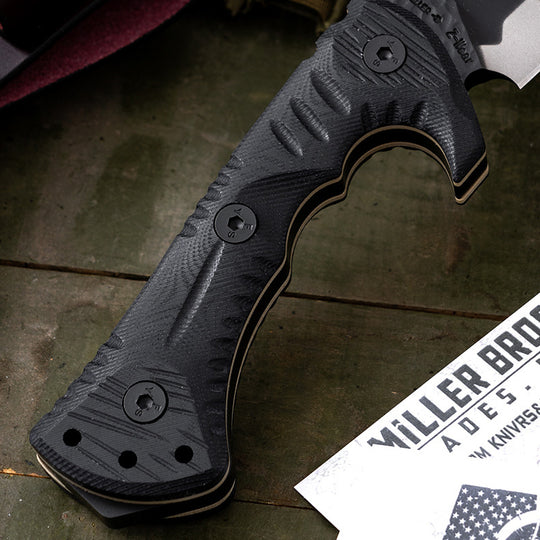 TitanForce D2 Survival Knife — D2 tool steel, survival, tactical, heavy-duty, durable,with K-sheath