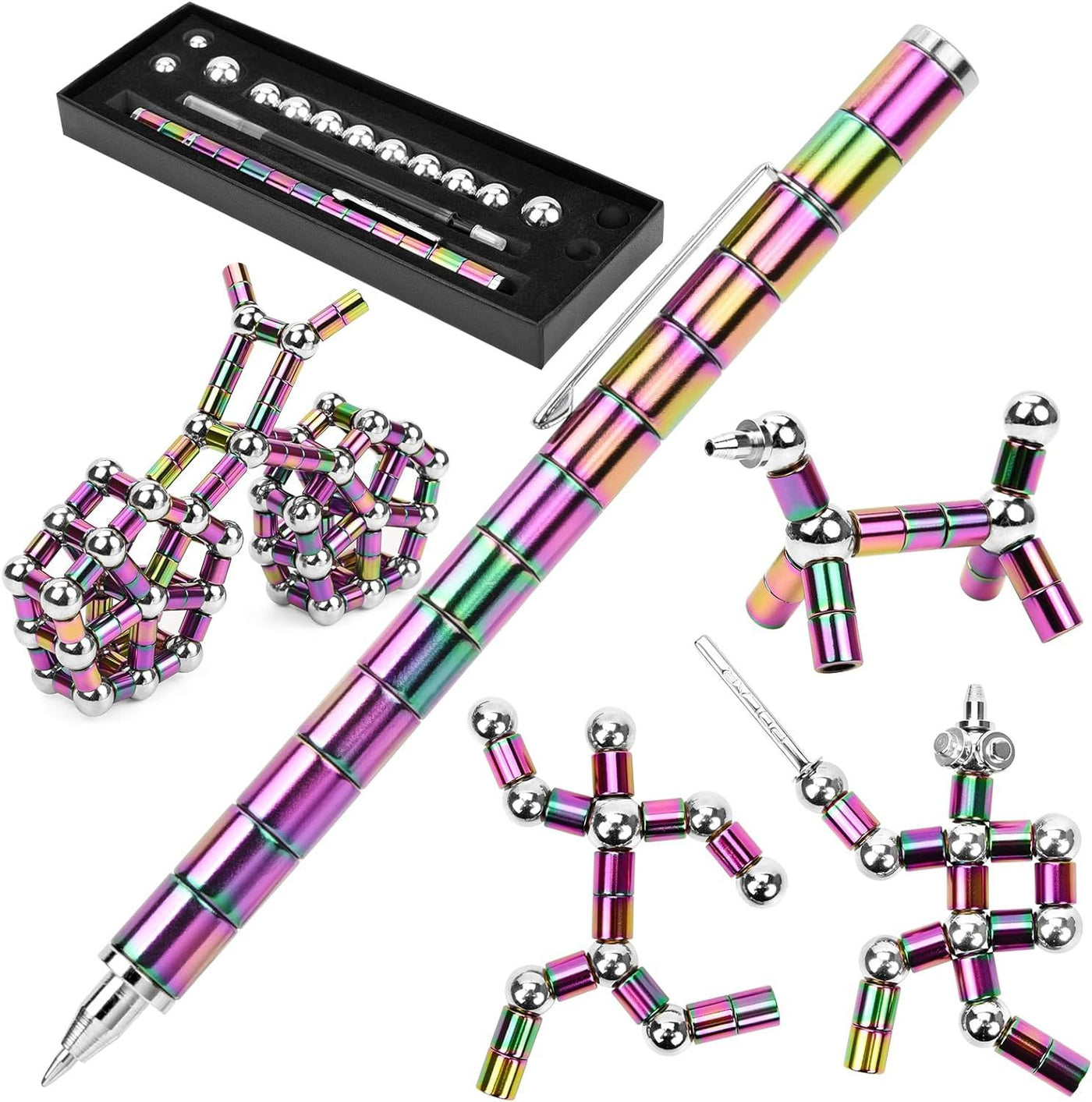 Magnetic Metal Fidget Pen-Deformable Stress Multifunctional Various of Shapes