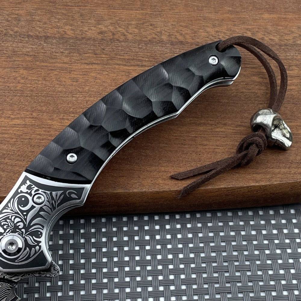 Sky Blade : Damascus steel outdoor knife