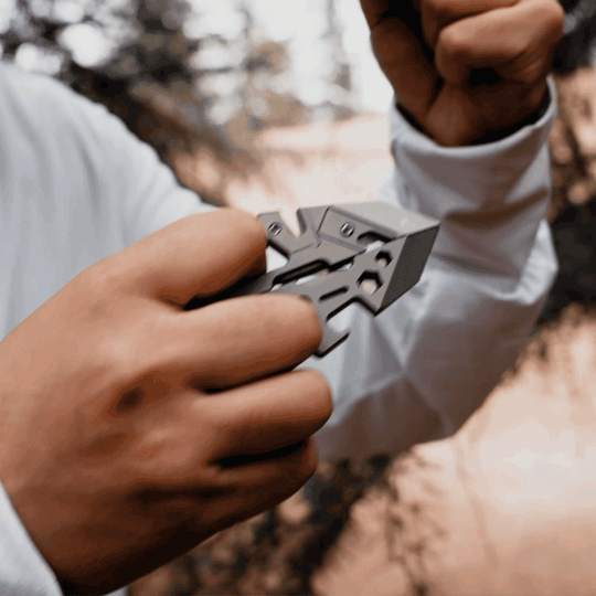 V-Stand: Titanium Multi-Tool Phone Stand for EDC