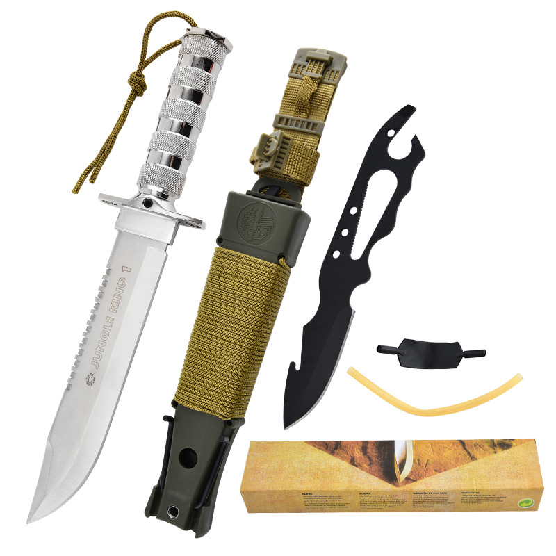 JungleKing – 8Cr19MoV Full-Tang EDC Fixed Blade Knife