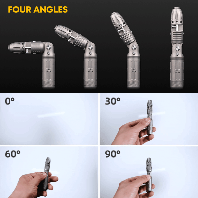 Arcos Driver：4-Angle Foldable Titanium Ratchet Screwdriver