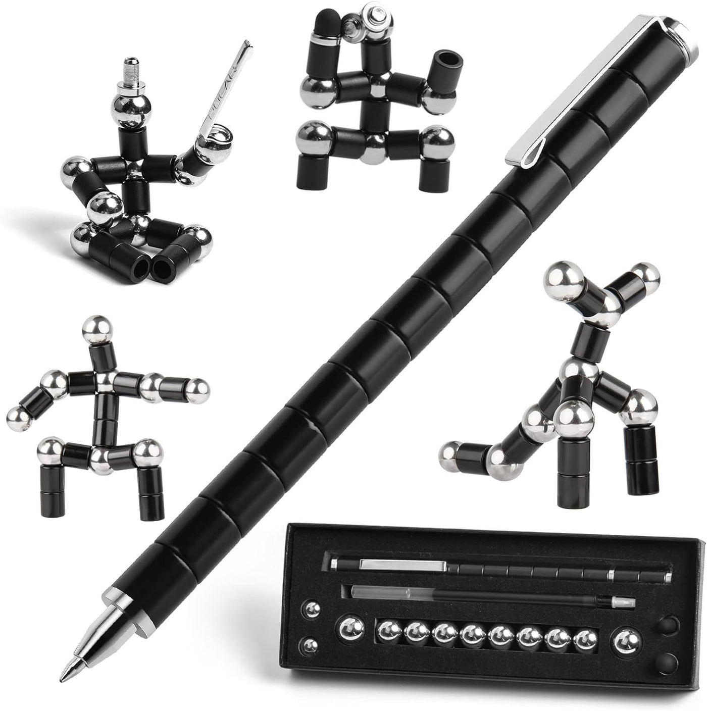 Magnetic Metal Fidget Pen-Deformable Stress Multifunctional Various of Shapes