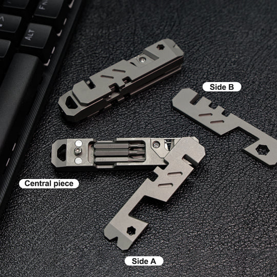 The TriPro Stand: 15-in-1 Titanium EDC Tool and Phone Stand