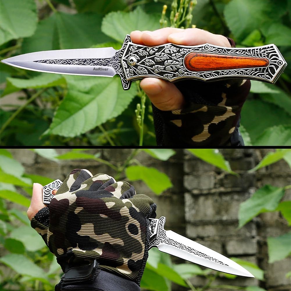 Ebonleaf Venom:  Stainless Steel Pocket Knife