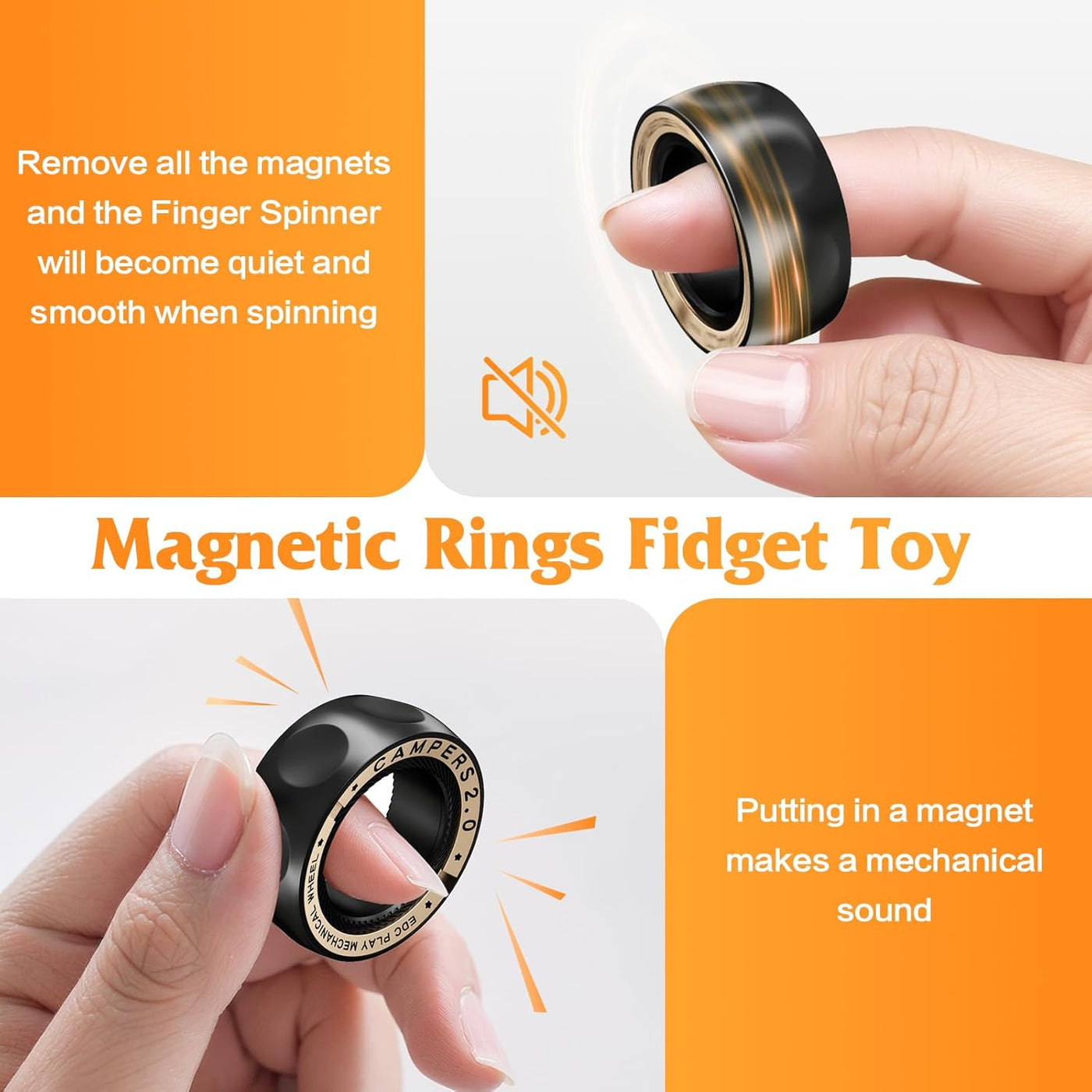 RelaxiSpin Rings：Metal Fidget Toy