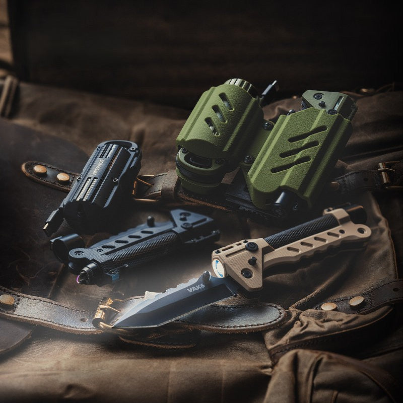 Viper EDC Survival Tool Kit - Tactical Multi-Tool with Knife, Lighter, and Flashlight