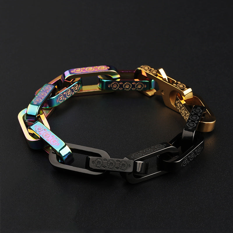 FloraLink Chains - Unisex Modern Titan Link Bracelet