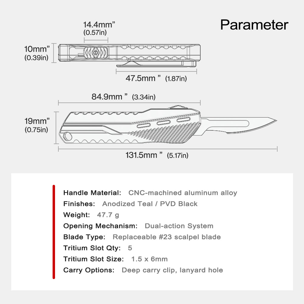 SwiftMamba | Quick-Deploy EDC Utility Knife – CNC Machined Scalpel Folder