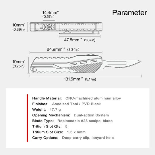 SwiftMamba | Quick-Deploy EDC Utility Knife – CNC Machined Scalpel Folder
