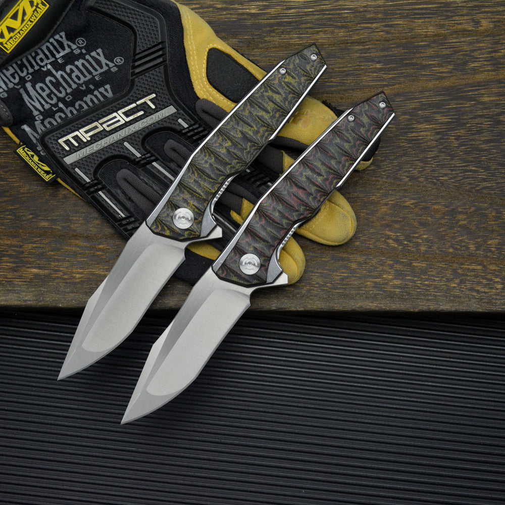 Python D2 Heavy-Duty Folding Knife — G10 Tactical Survival Blade