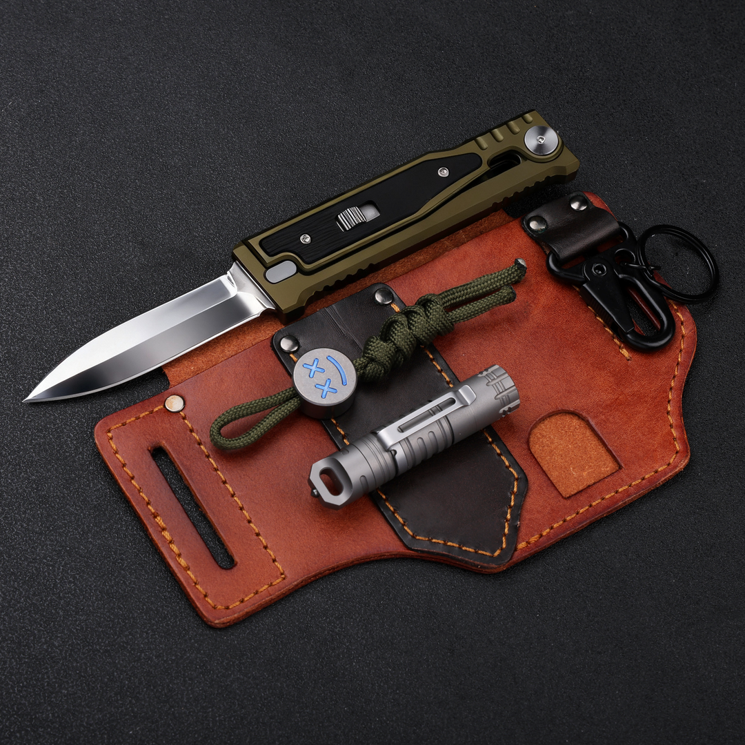 50% OFF-Limited Holiday Edition! Gravity Knife+Pendant+Flashlight+Sheath