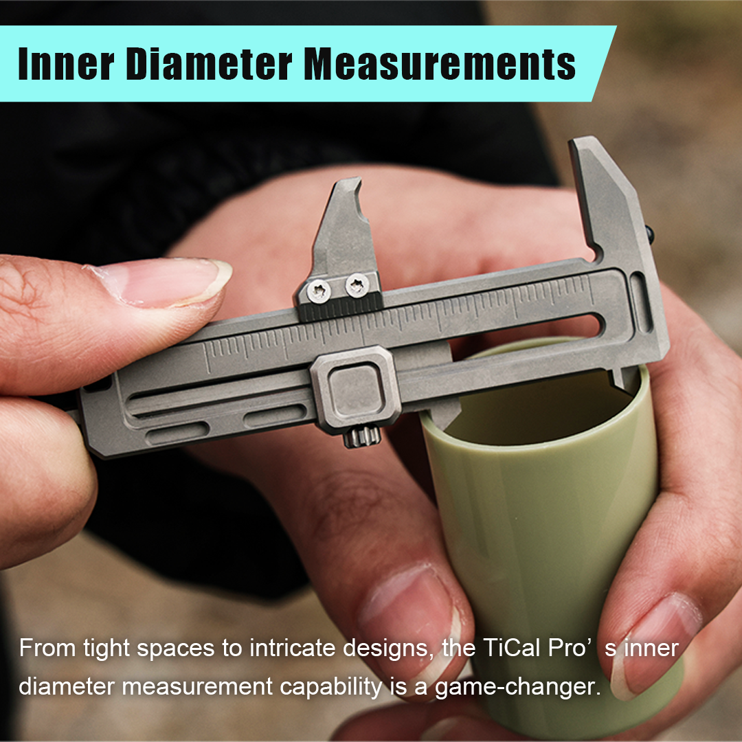 TiCal Pro - Titanium Mini Caliper for precise measurement.