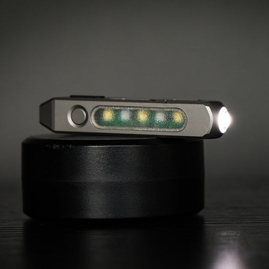 EchoSwitch: Titanium Magnetic Dual-Light EDC Flashlight