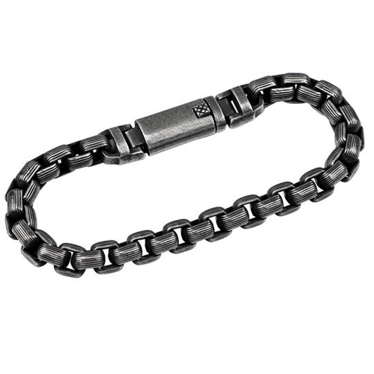 RustEdge – Titanium Steel Industrial Punk Bracelet