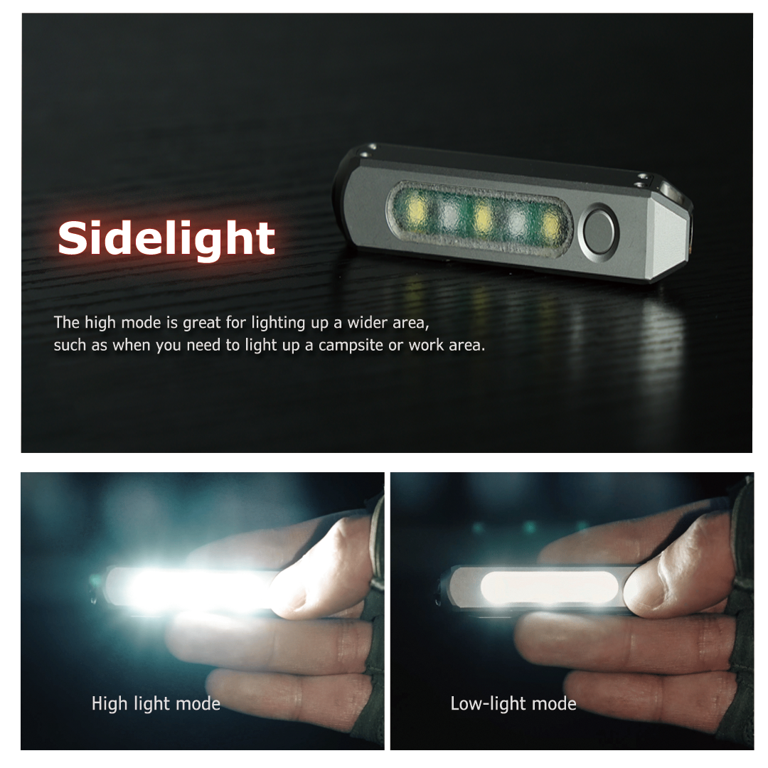 EchoSwitch: Titanium Magnetic Dual-Light EDC Flashlight
