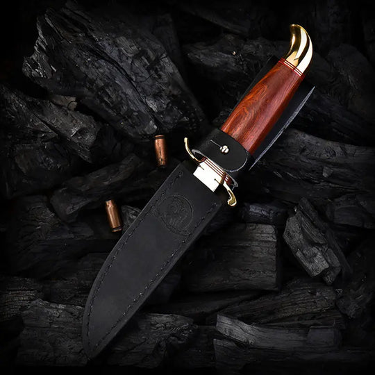 Legacy Blade: 9CR18MOV Artisan EDC Knife with Brass & Ebony Accents