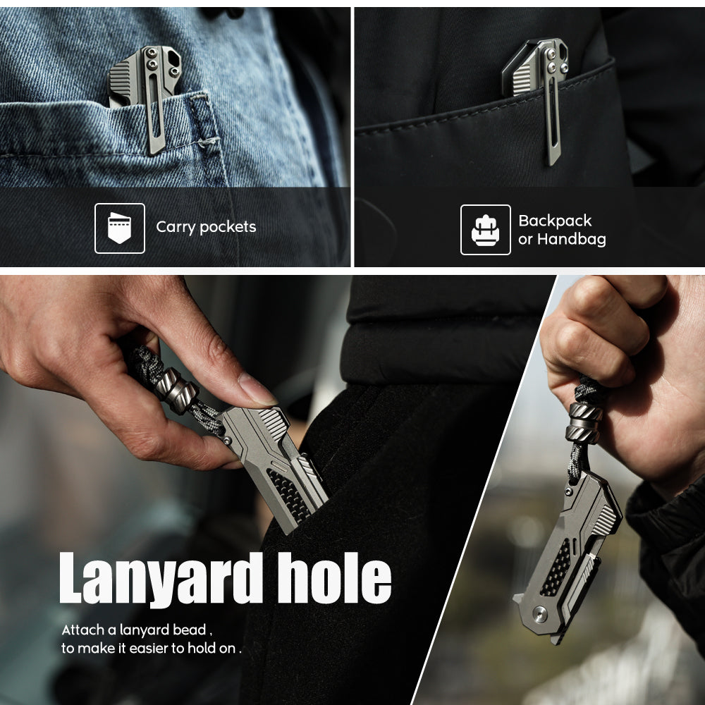 The WindSlice - Mini EDC Titanium Folding Utility Knife