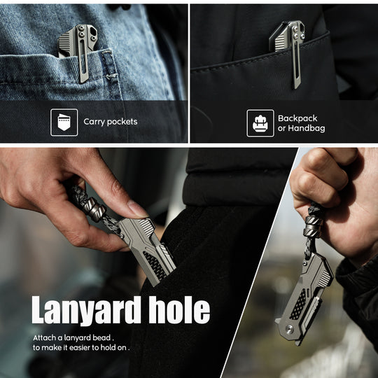 The WindSlice - Mini EDC Titanium Folding Utility Knife