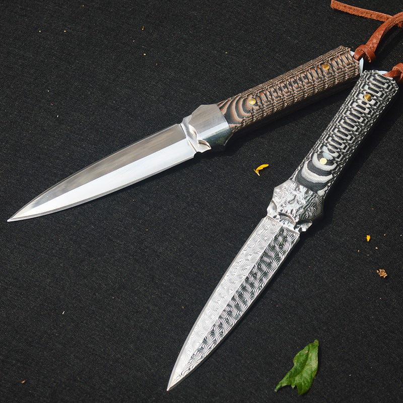 Artisan Fixed Blade Knife| Damascus or Mirror Finish | G10 Handle