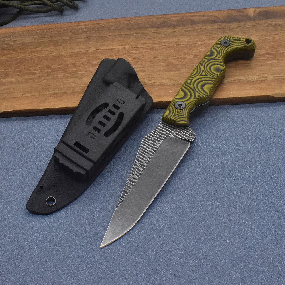 Venture-EDGE Survival Fixed Blade Knife - 1095 High Carbon Steel Bushcraft Tool