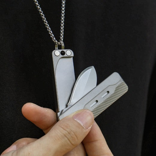 TiNova: Magnetic Titanium Mini EDC Knife & Fidget Tool